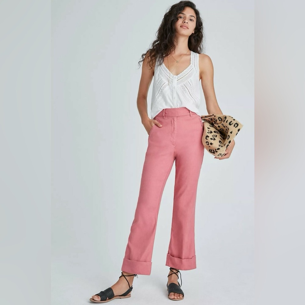 Anthropologie Aleja Trousers in Pink Rose